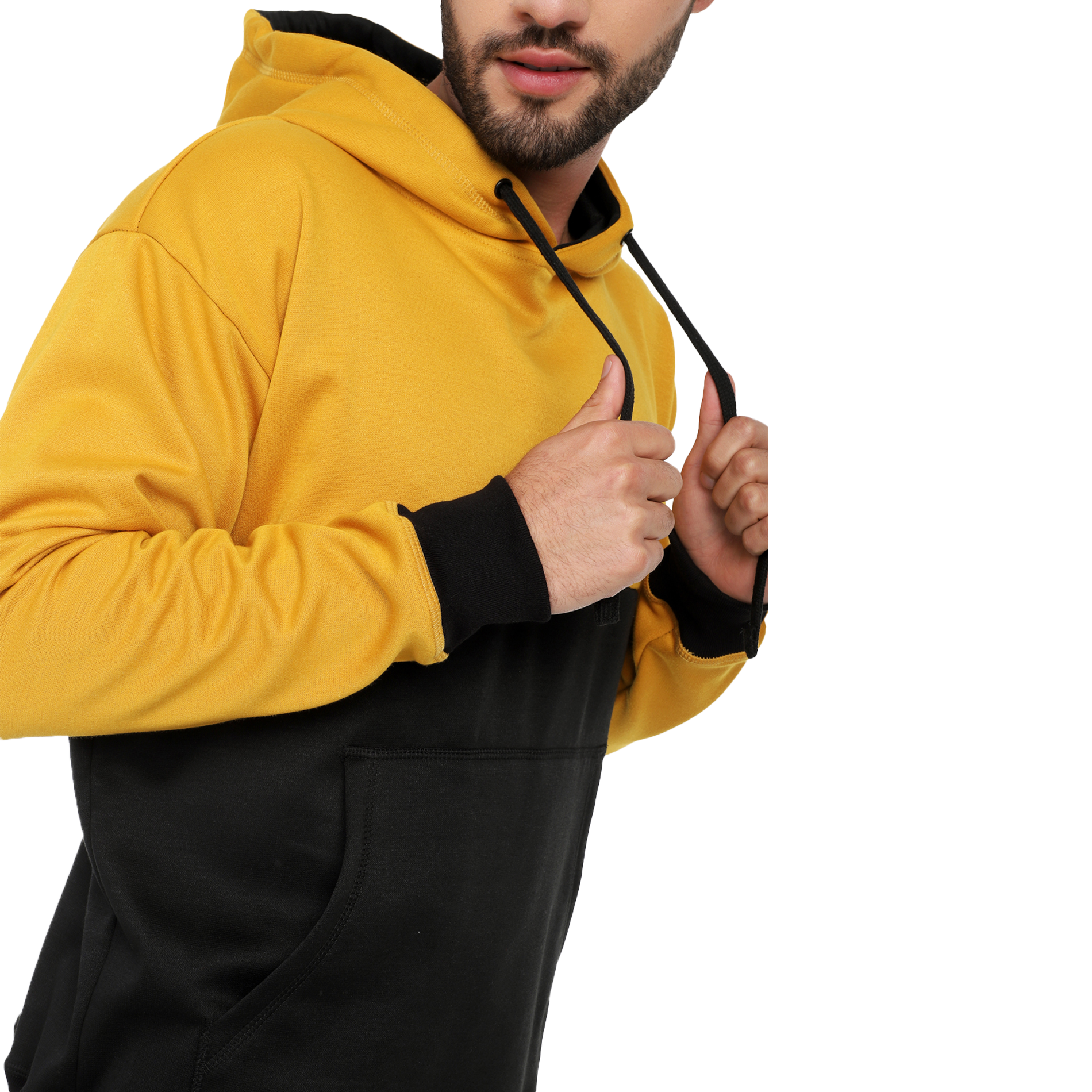 Conjunto deportivo sudadera Hombre | Hoodie Mostaza Negro | Corte Inglés |