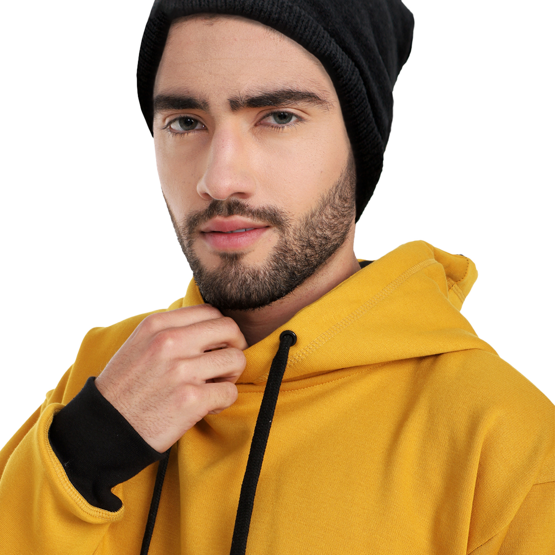 Conjunto deportivo sudadera Hombre | Hoodie Mostaza Negro | Corte Inglés |