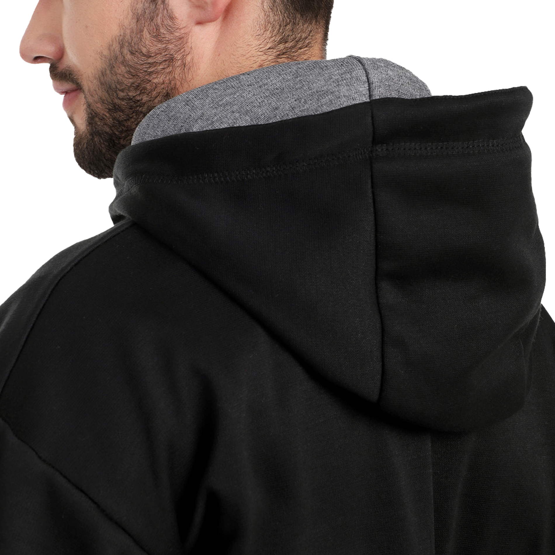 Sudadera para Hombre | Hoodie Negra y Gris | Corte Inglés |