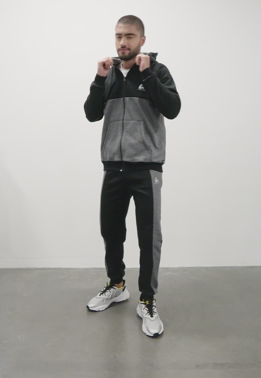 Sudadera para Hombre | Chaqueta  Negra y Gris | Corte Inglés |