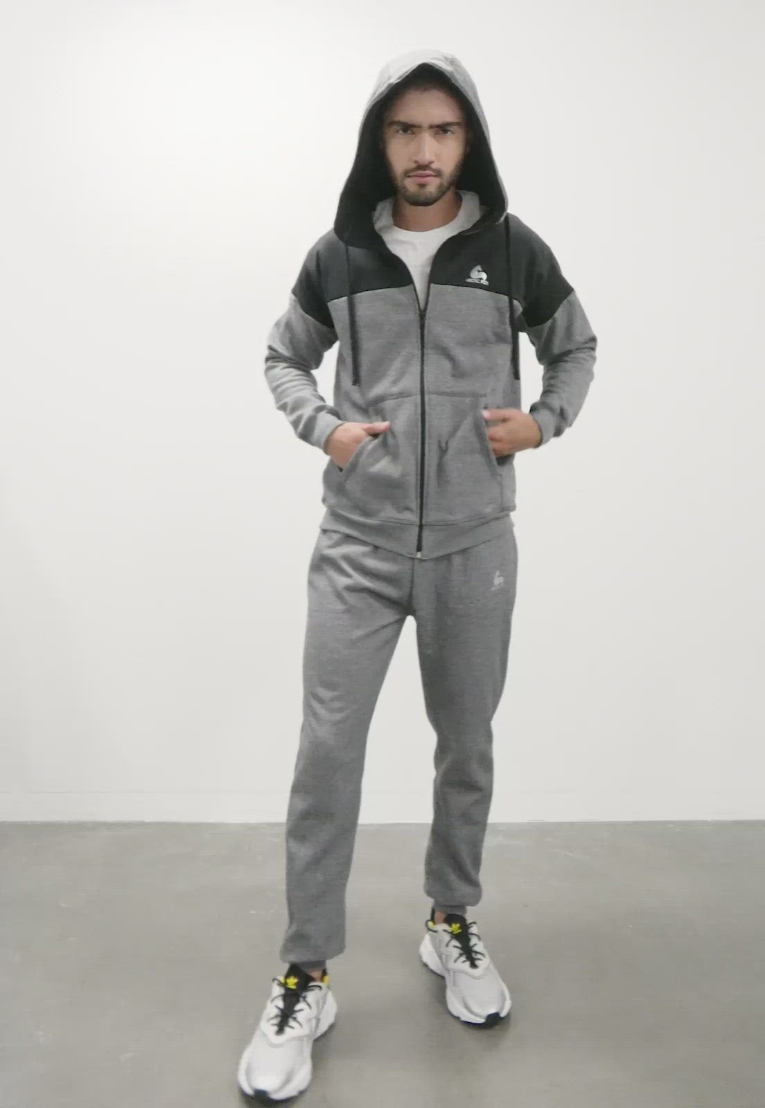 Sudadera para Hombre | Chaqueta Gris y Negra | Corte Americano  |