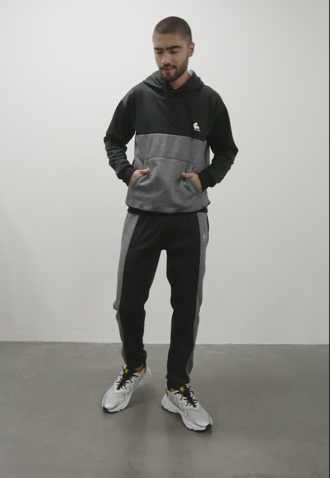 Sudadera para Hombre | Hoodie Negra y Gris | Corte Inglés |