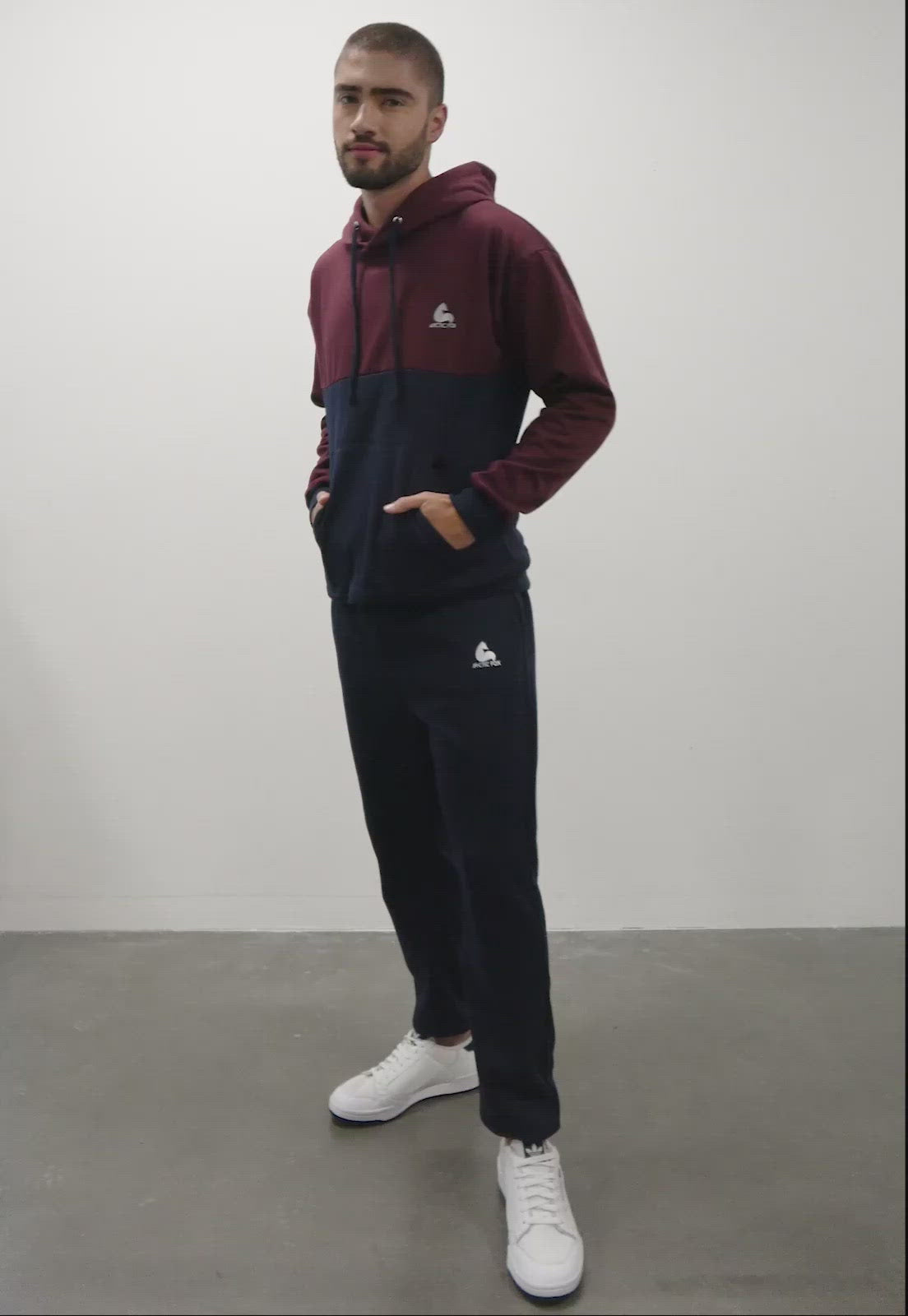 Sudadera para Hombre | Hoodie Vinotinto y Azul | Corte Inglés |