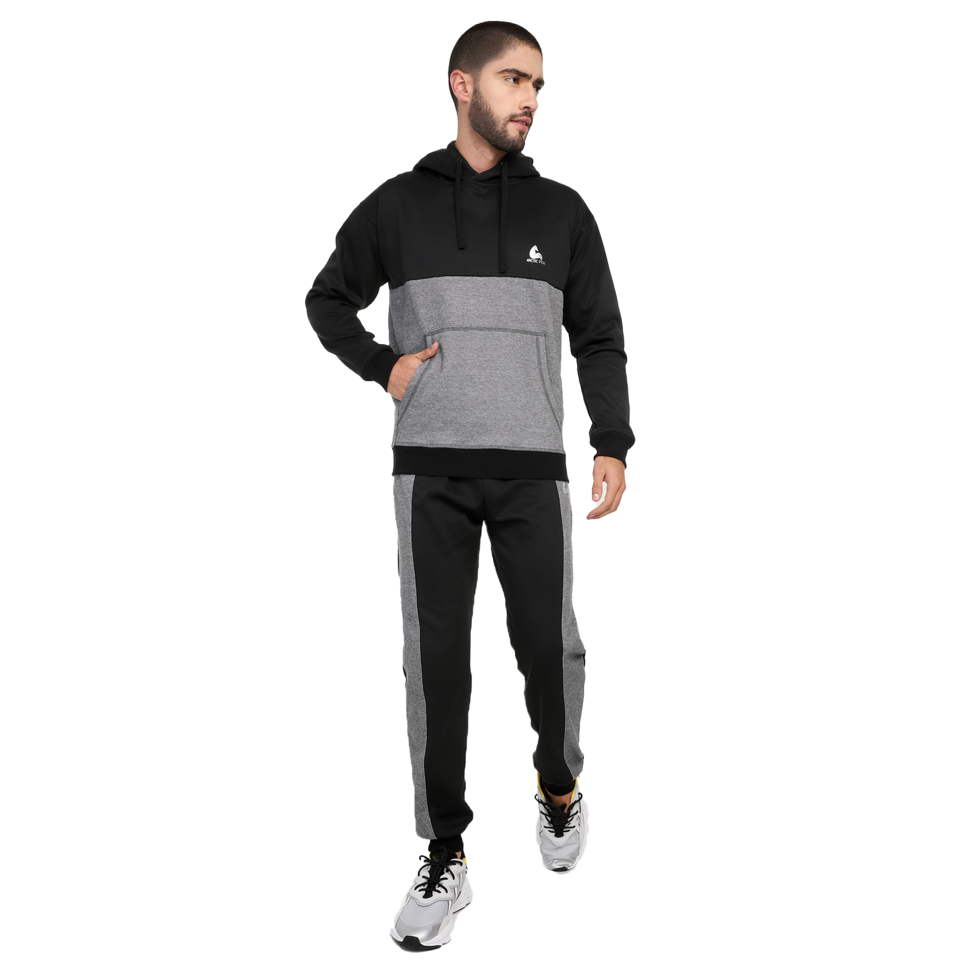 Sudadera para Hombre | Hoodie Negra y Gris | Corte Inglés | 30% Off