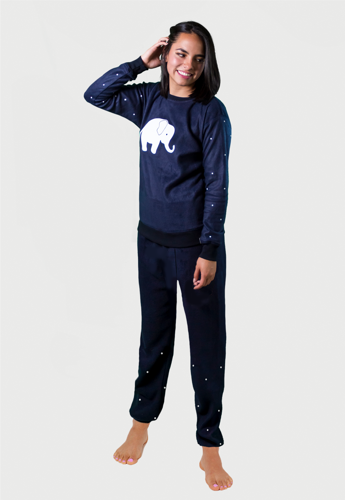 Pijama Térmica para Mujer Azul | Elefante | En Fleece