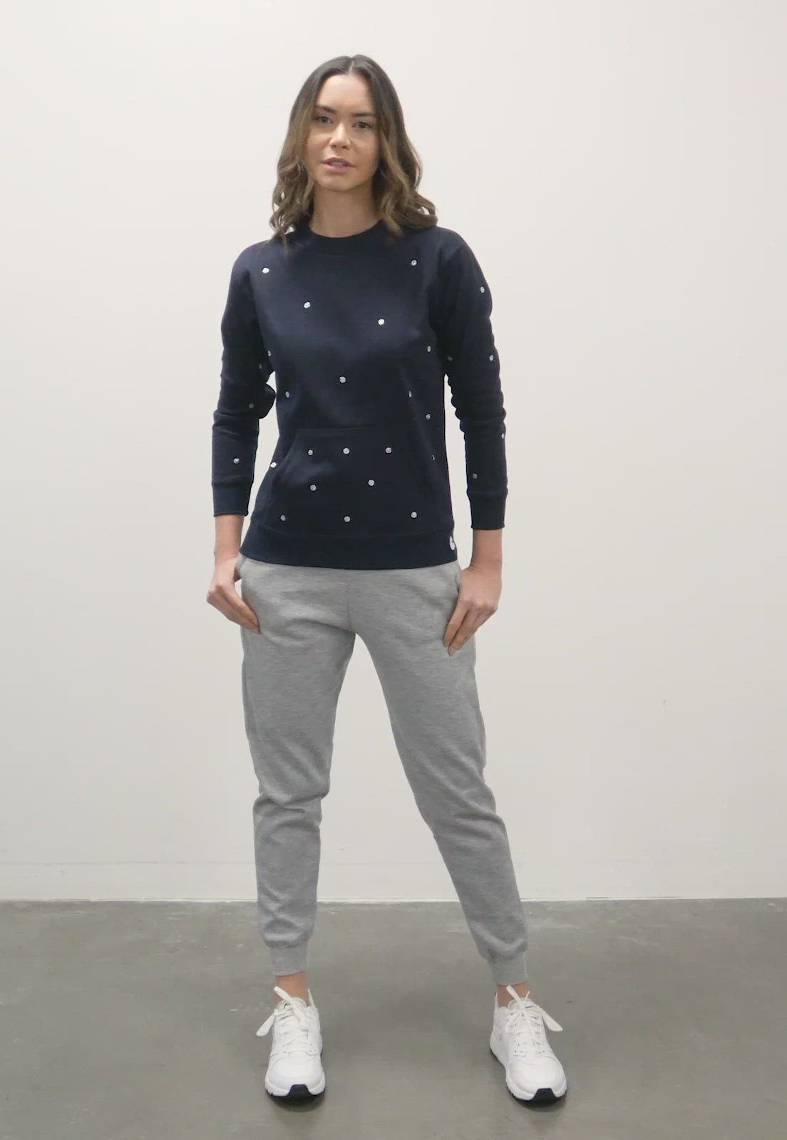 Buzo para Mujer Azul Navy | Puntitos plateados
