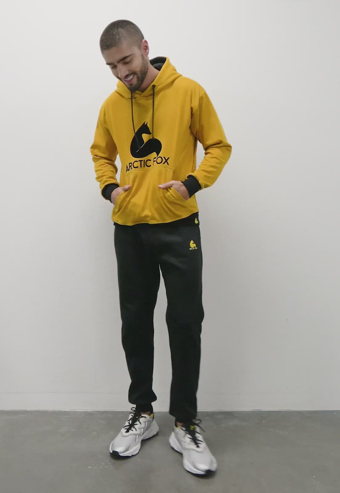 Sudadera para Hombre Mostaza y Negro | Arctic Fox  |