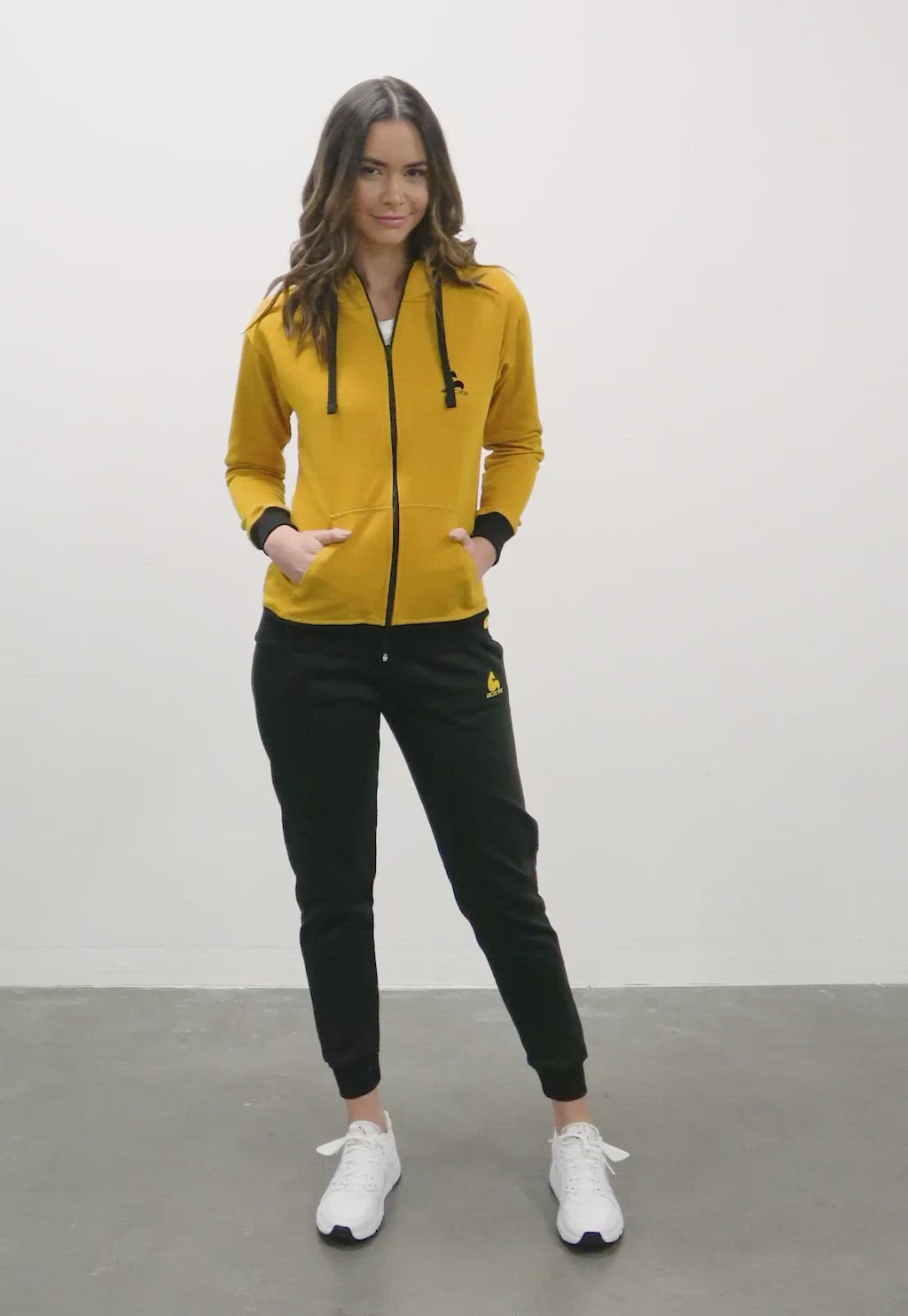 Conjunto de Sudadera para Mujer | Chaqueta Hoodie Mostaza | Arctic Fox |