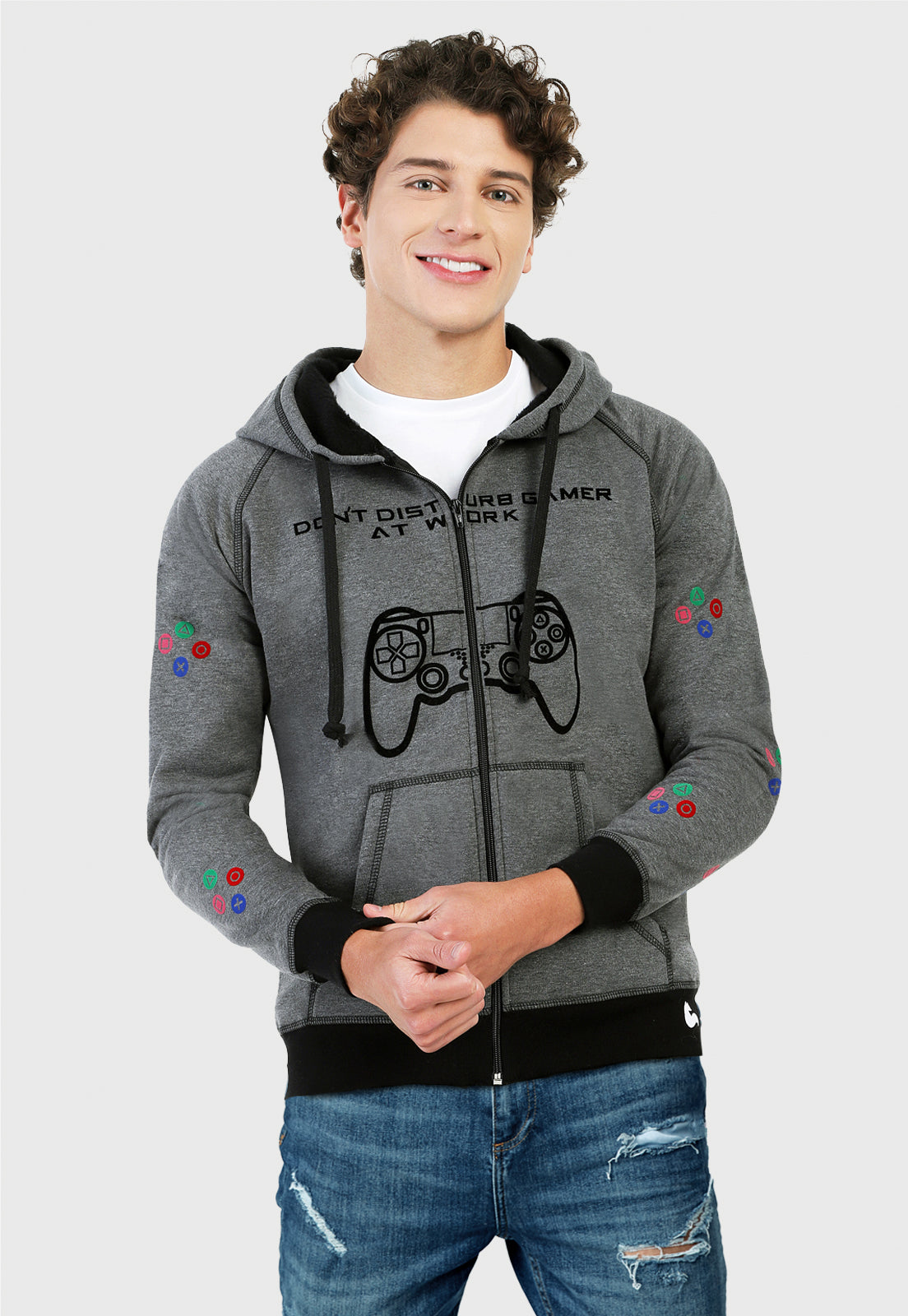 Chaqueta Hoodie para Hombre | Gris | Gamer