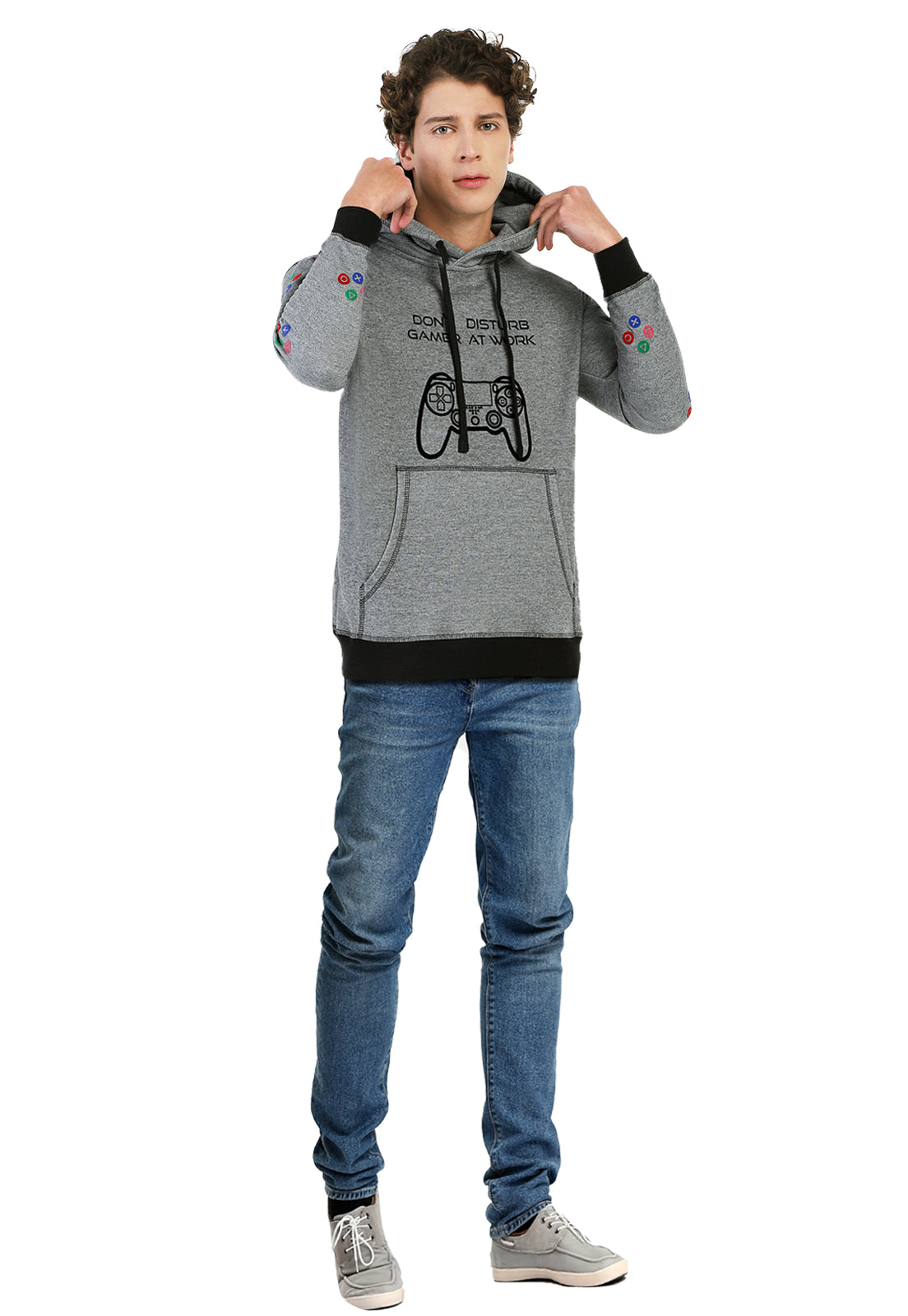 Buzo Hoodie para Hombre | Gris | Gamer