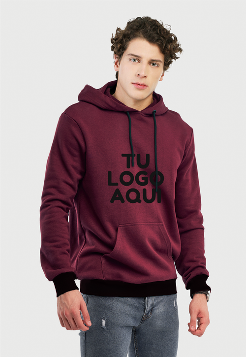 Buzo Hoodie Empresarial para Hombre  | Vinotinto