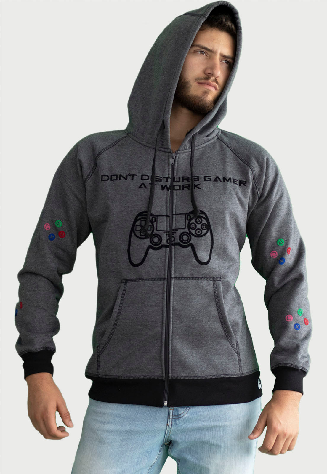 Chaqueta Hoodie para Hombre | Gris | Gamer