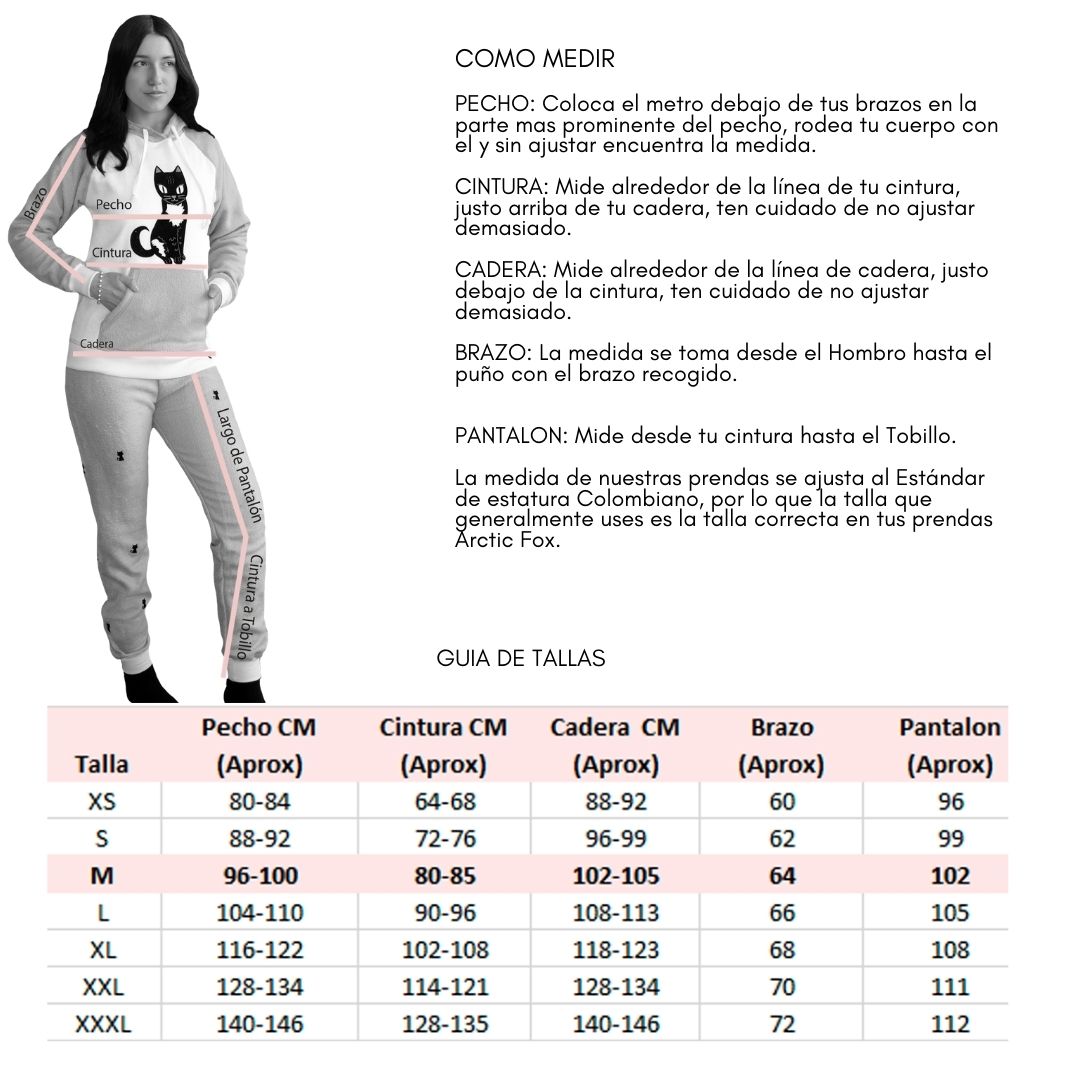 Guía de tallas para mujer de Arctic Fox