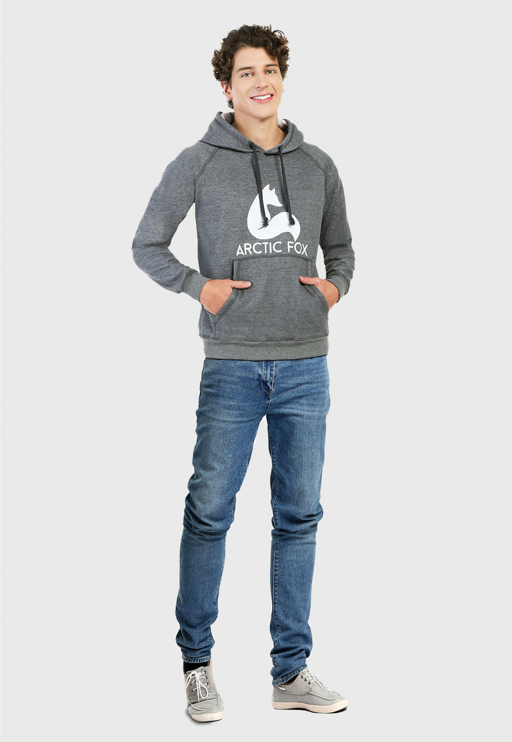Buzo Hoodie para Hombre | Gris | Arctic Fox