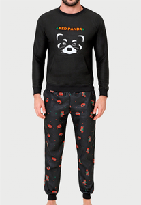 Saco de pijama de panda rojo con la palabra red panda 
