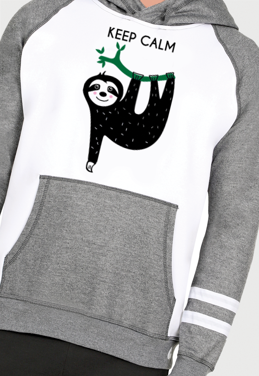 Buzo hoodie para niños | capota | gris | oso perezoso | Arctic Fox