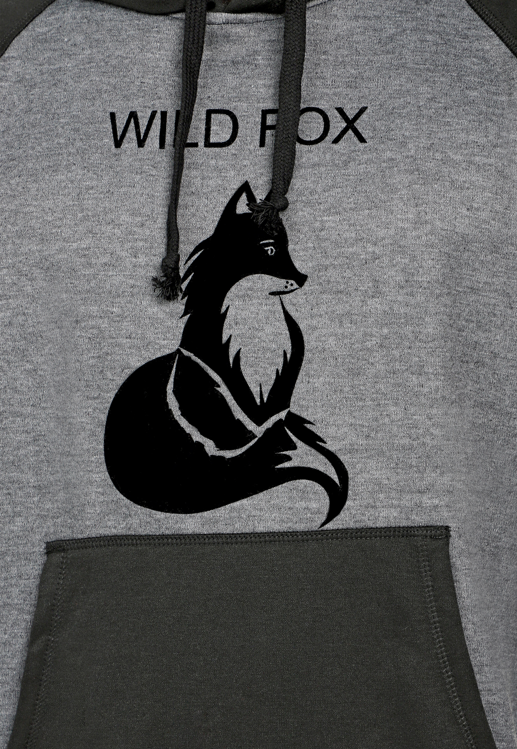 Buzo Hoodie para Hombre | Negro y Gris | Zorro Salvaje