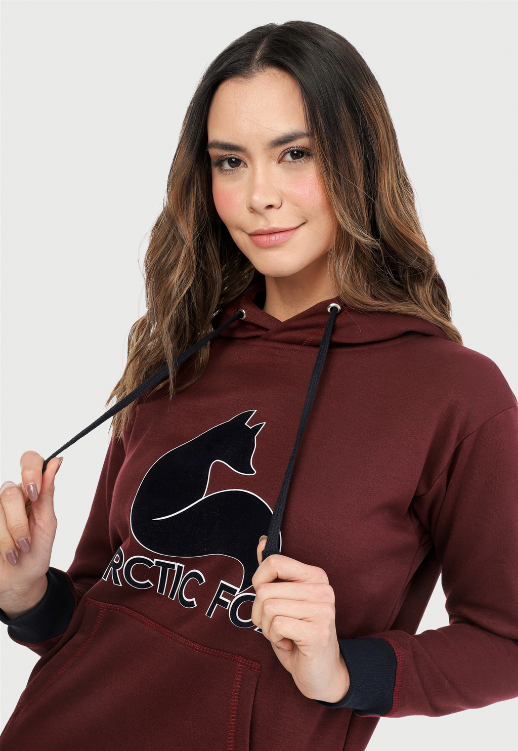 Buzo Hoodie para Mujer | Vinotinto azul | Arctic Fox