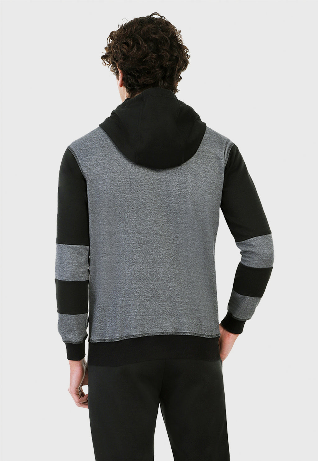 Buzo Hoodie para Hombre | Negro y Gris | Mapache