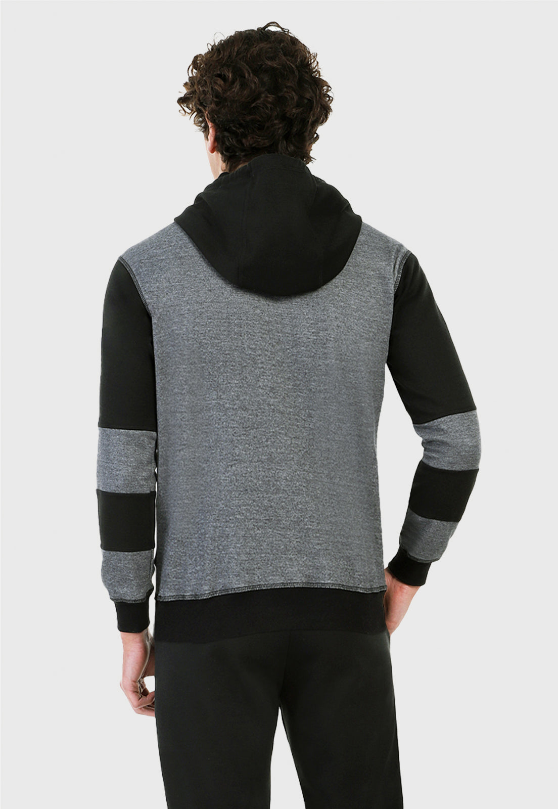 Buzo Hoodie para Hombre | Negro y Gris | Mapache