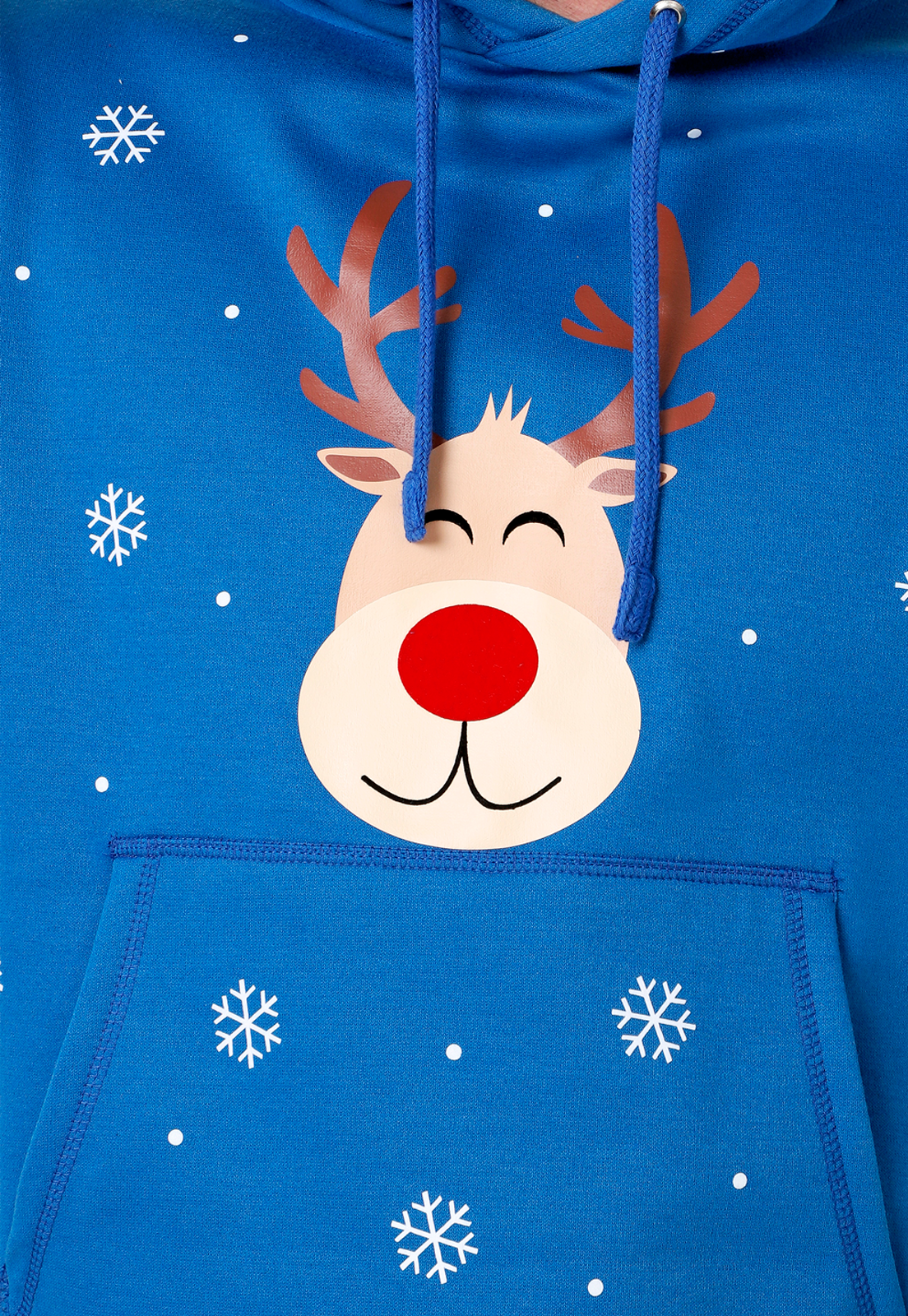Buzo Hoodie para Niños | Azul | Colección Navidad Rudolph