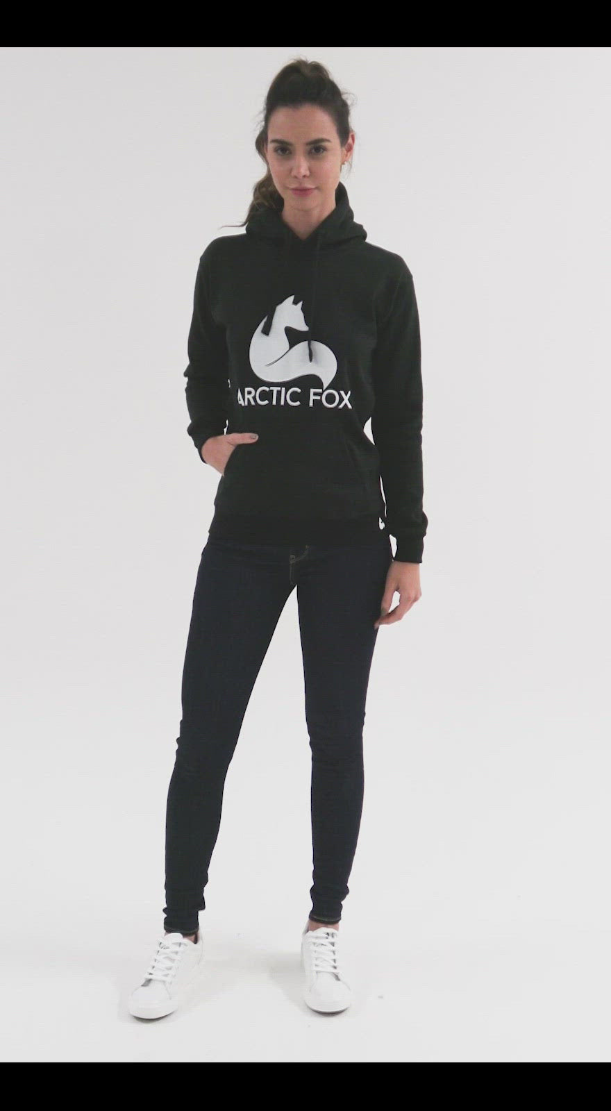 Buzo Hoodie para Mujer | Negro | Arctic Fox