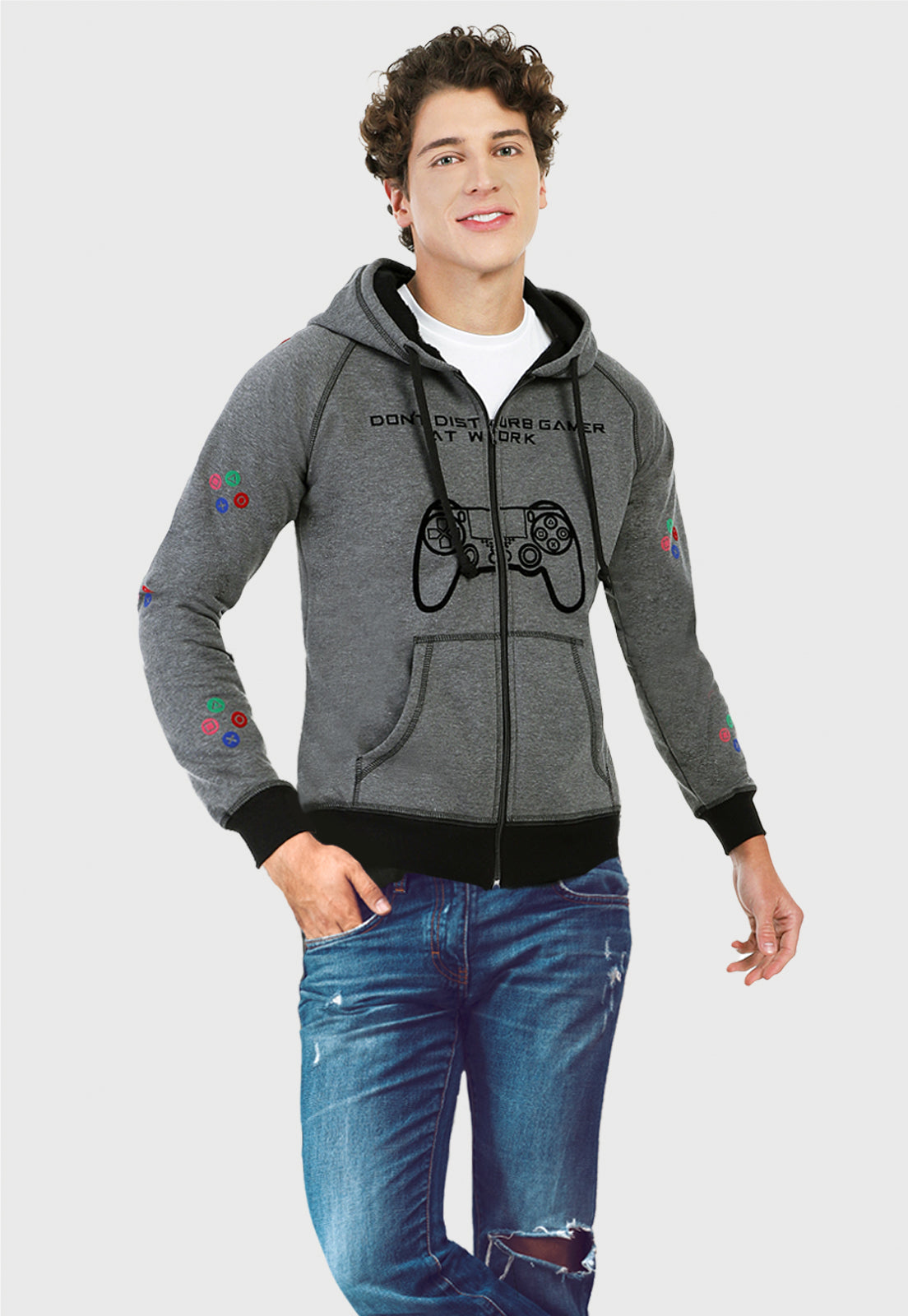 Chaqueta Hoodie para Hombre | Gris | Gamer
