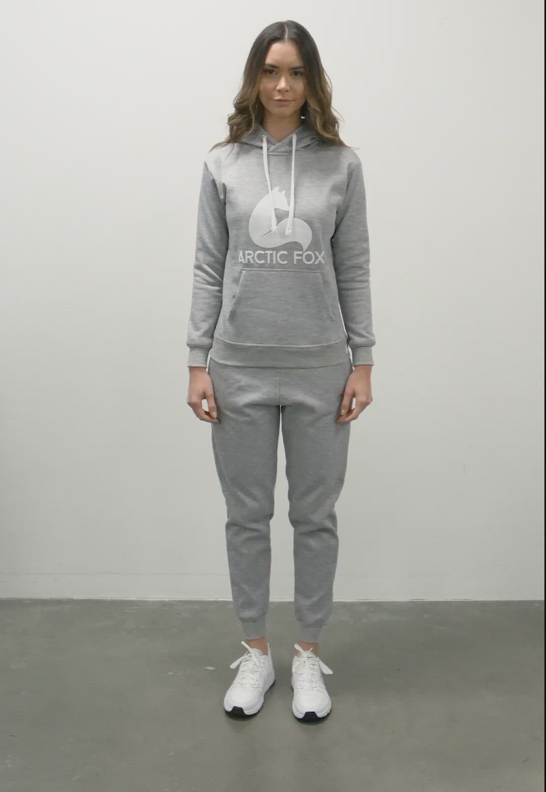 Buzo Hoodie para Mujer | Gris Claro | Arctic Fox