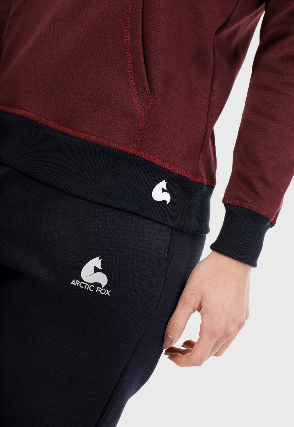 Conjunto de Sudadera para Mujer | Buzo Hoodie Vinotinto | Arctic Fox |