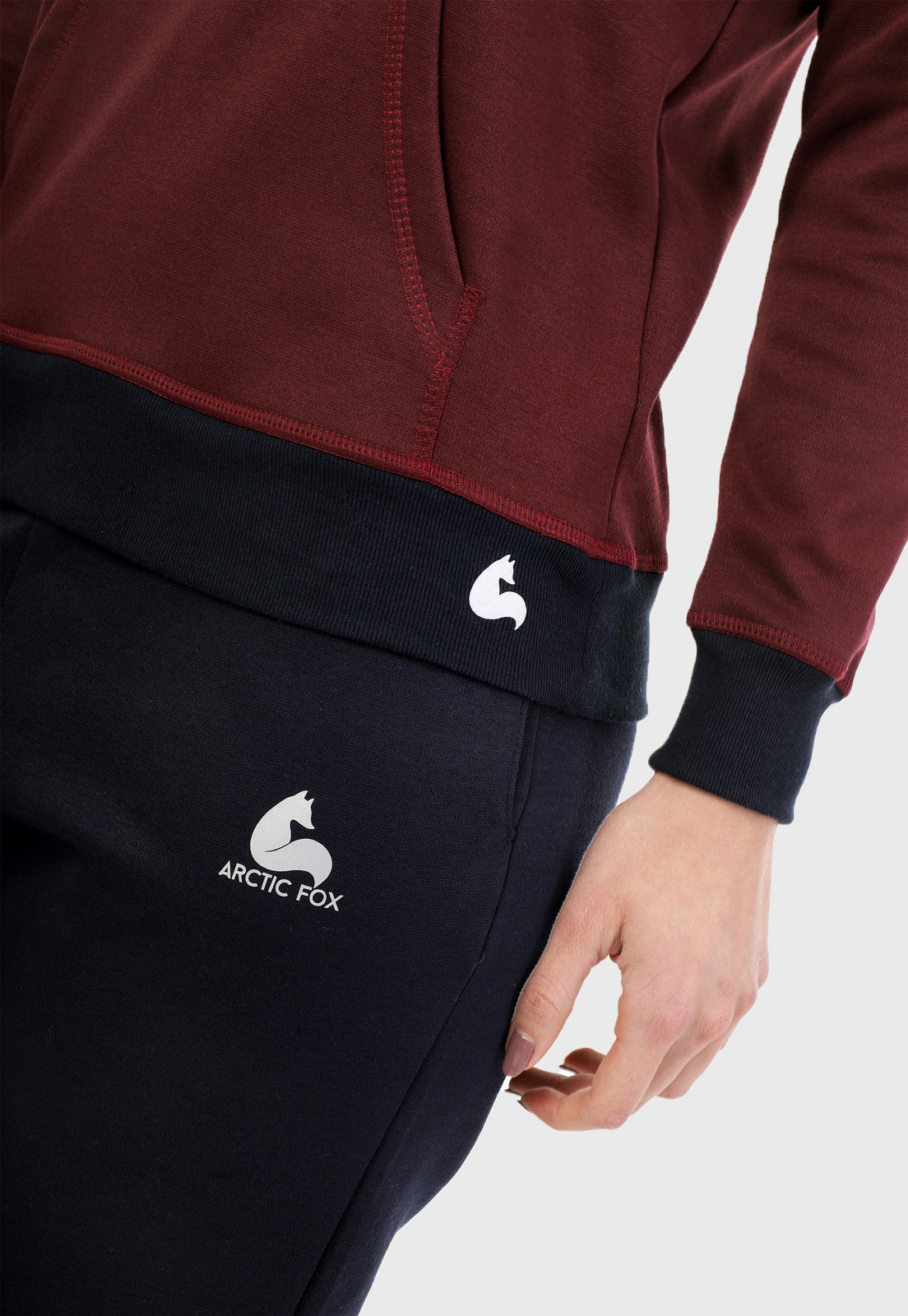 Conjunto de Sudadera para Mujer | Buzo Hoodie Vinotinto | Arctic Fox |