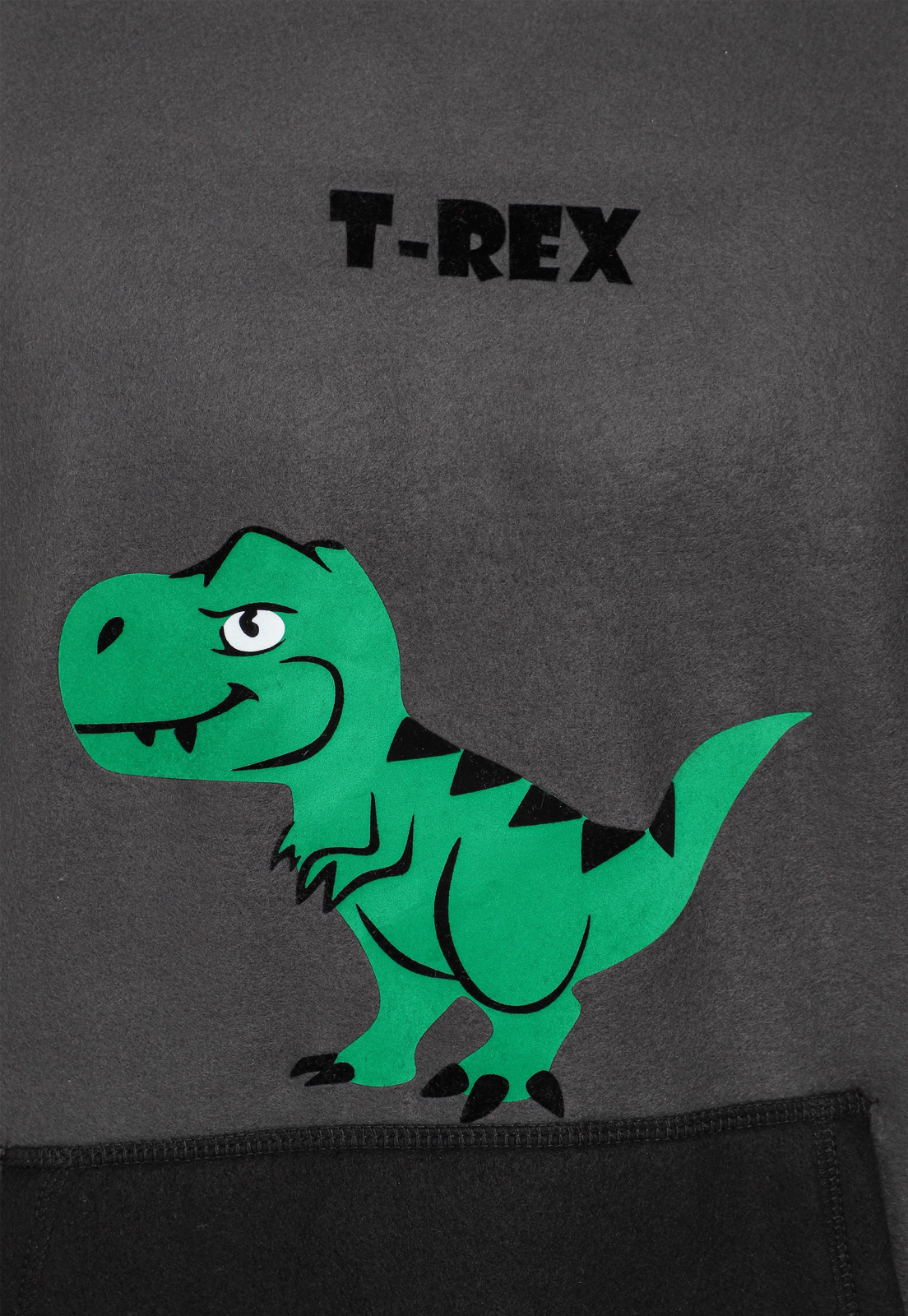 Pijama termica Hombre Negra | Dinosaurio T- Rex | Fleece |