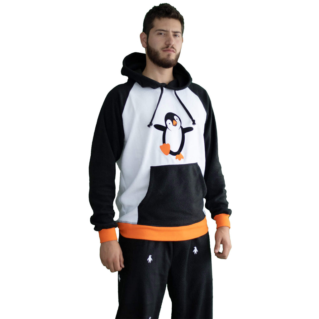 Hombre medio cuerpo lateral vistiendo la Pijama Pingüino de Arctic Fox Colombia