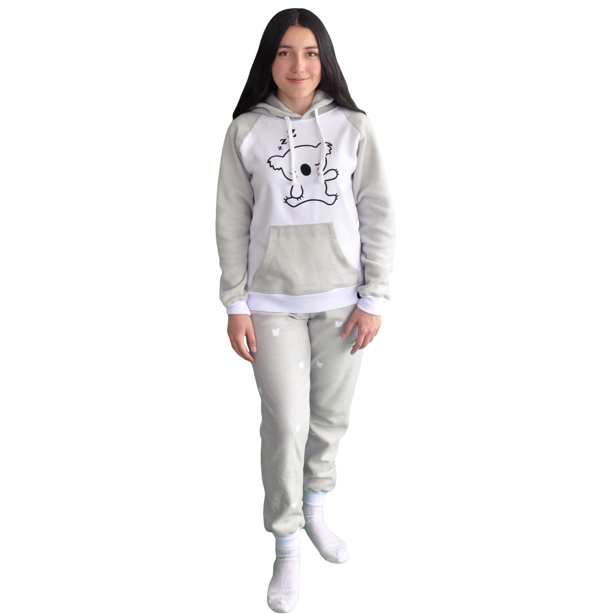 Mujer de frente vistiendo la Pijama Mujer Koala de Arctic Fox
