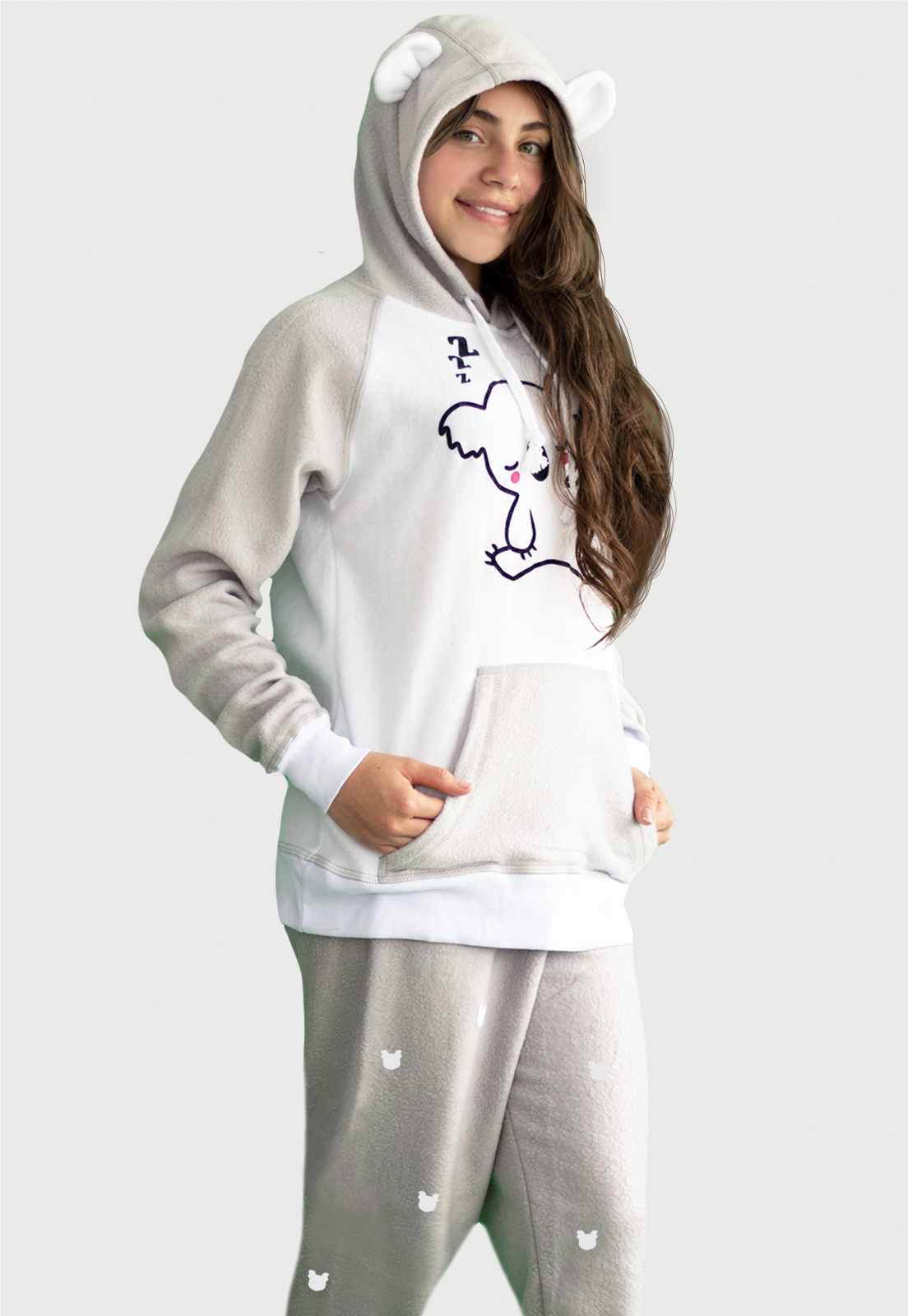 Pijama para Niñas Gris Perla | Koala | En Fleece