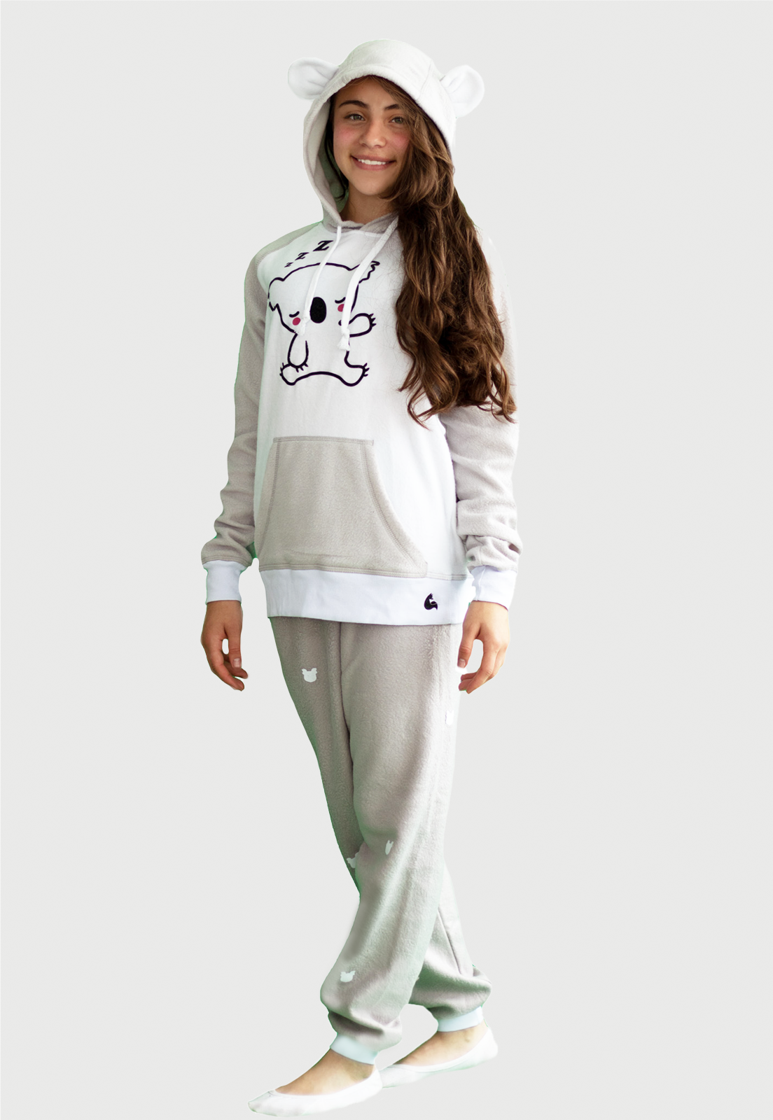 Pijama para Niñas Gris Perla | Koala | En Fleece