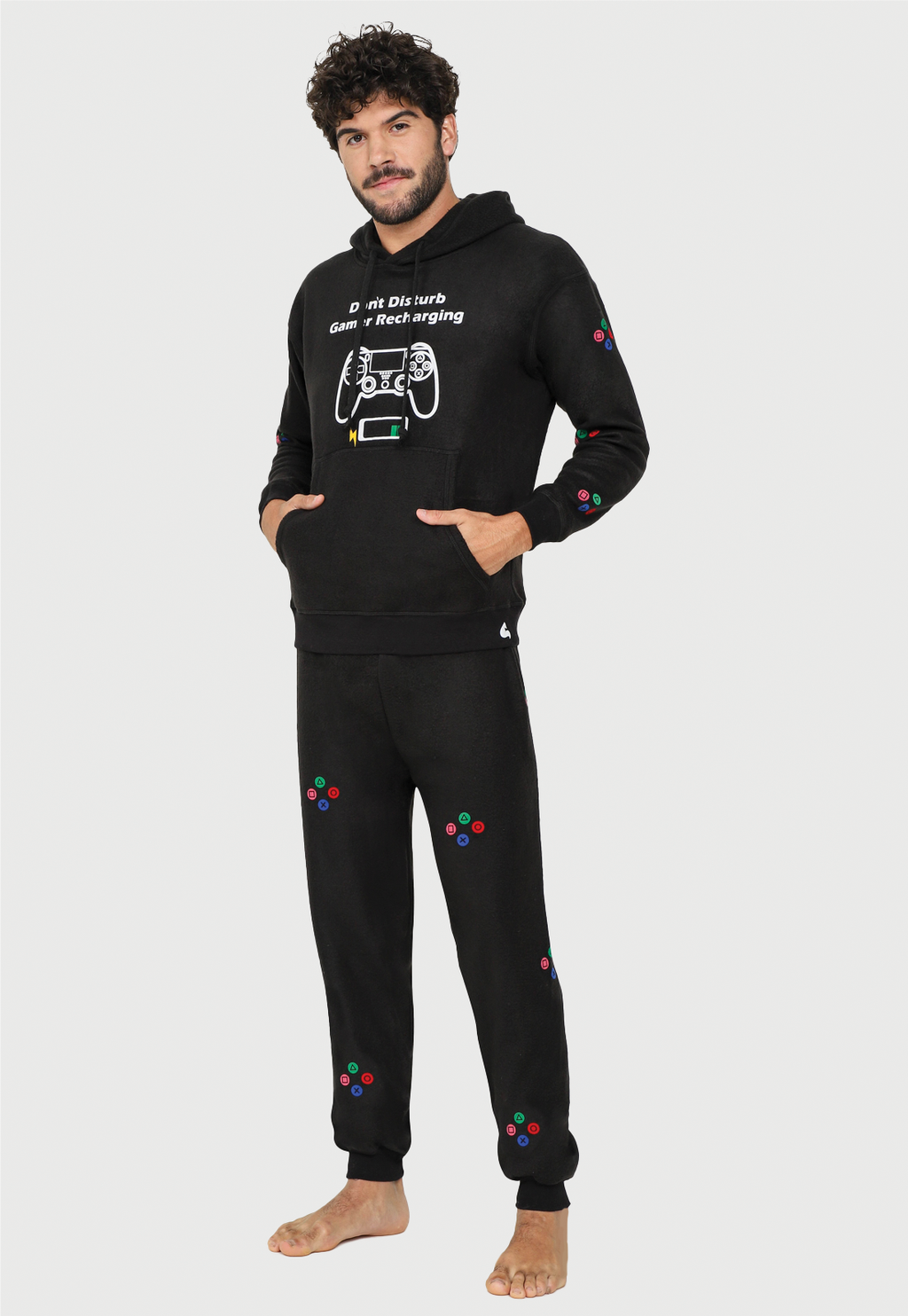 Pijama Termica Hombre Negra | Gamer | Fleece |
