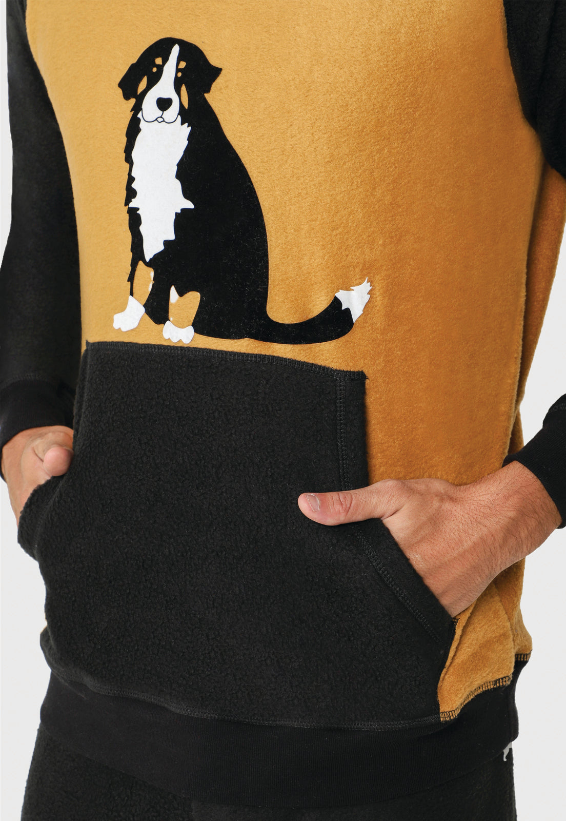 Pijama para Hombre Negra Tabaco| Bernés | En Fleece