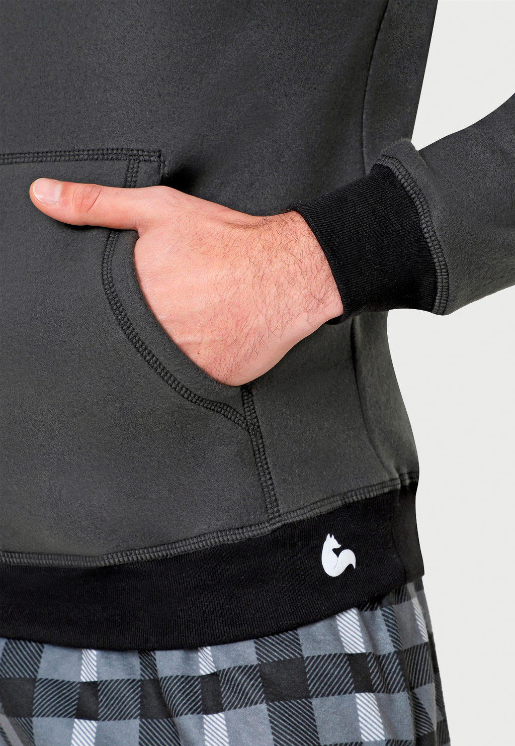 Pijama Termica Hombre Negra Gris | Leñador |Fleece y Dulce Abrigo|