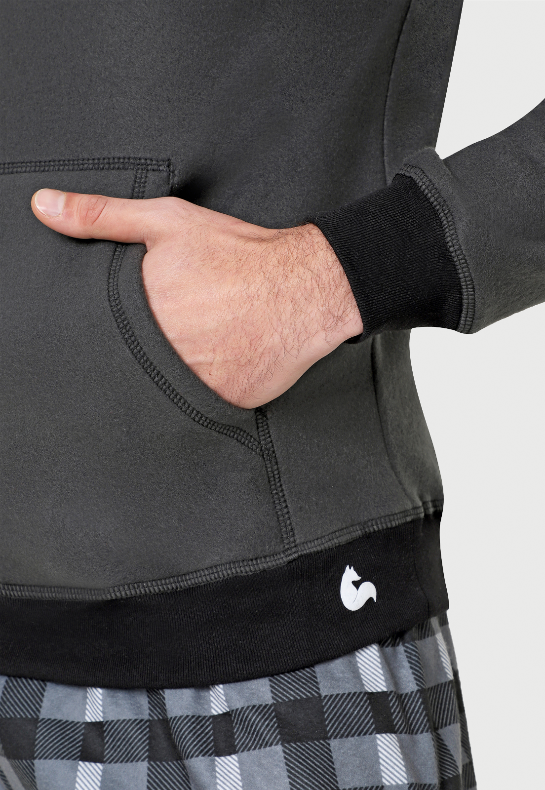 Pijama Termica Hombre Negra Gris | Leñador |Fleece y Dulce Abrigo|