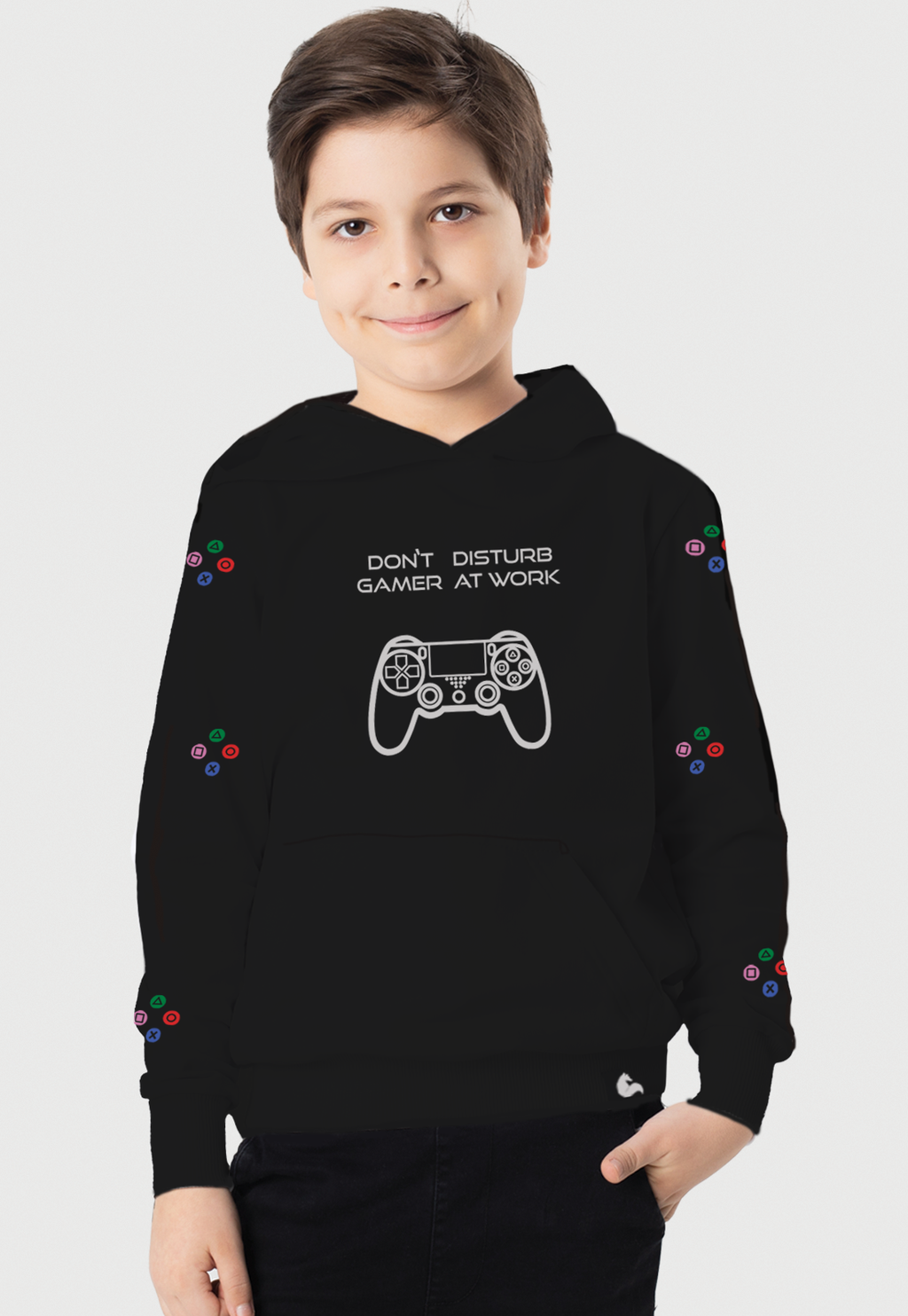 Buzo hoodie para niños | capota | negro | Gamer | Arctic Fox