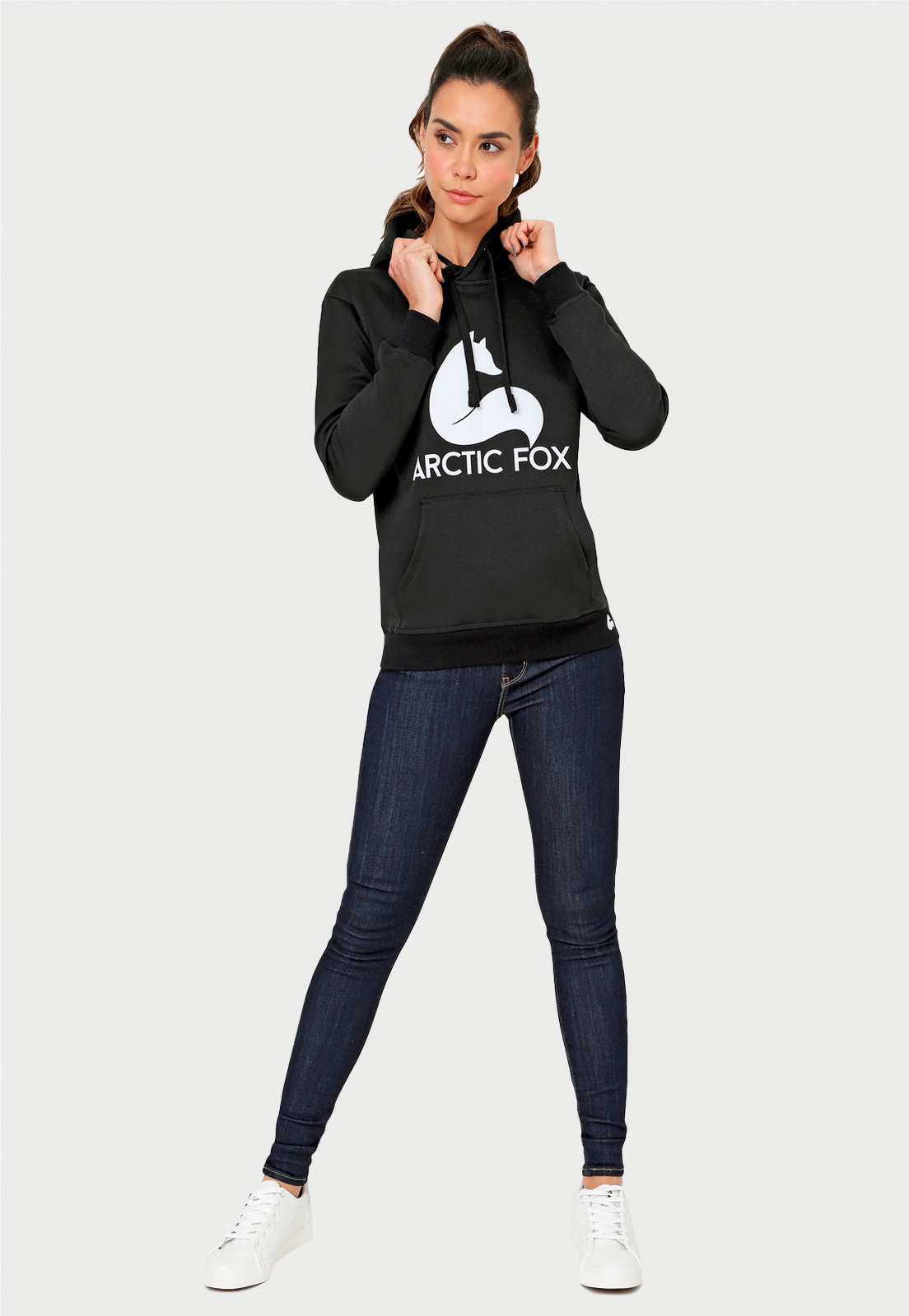 Buzo Hoodie para Mujer | Negro | Arctic Fox