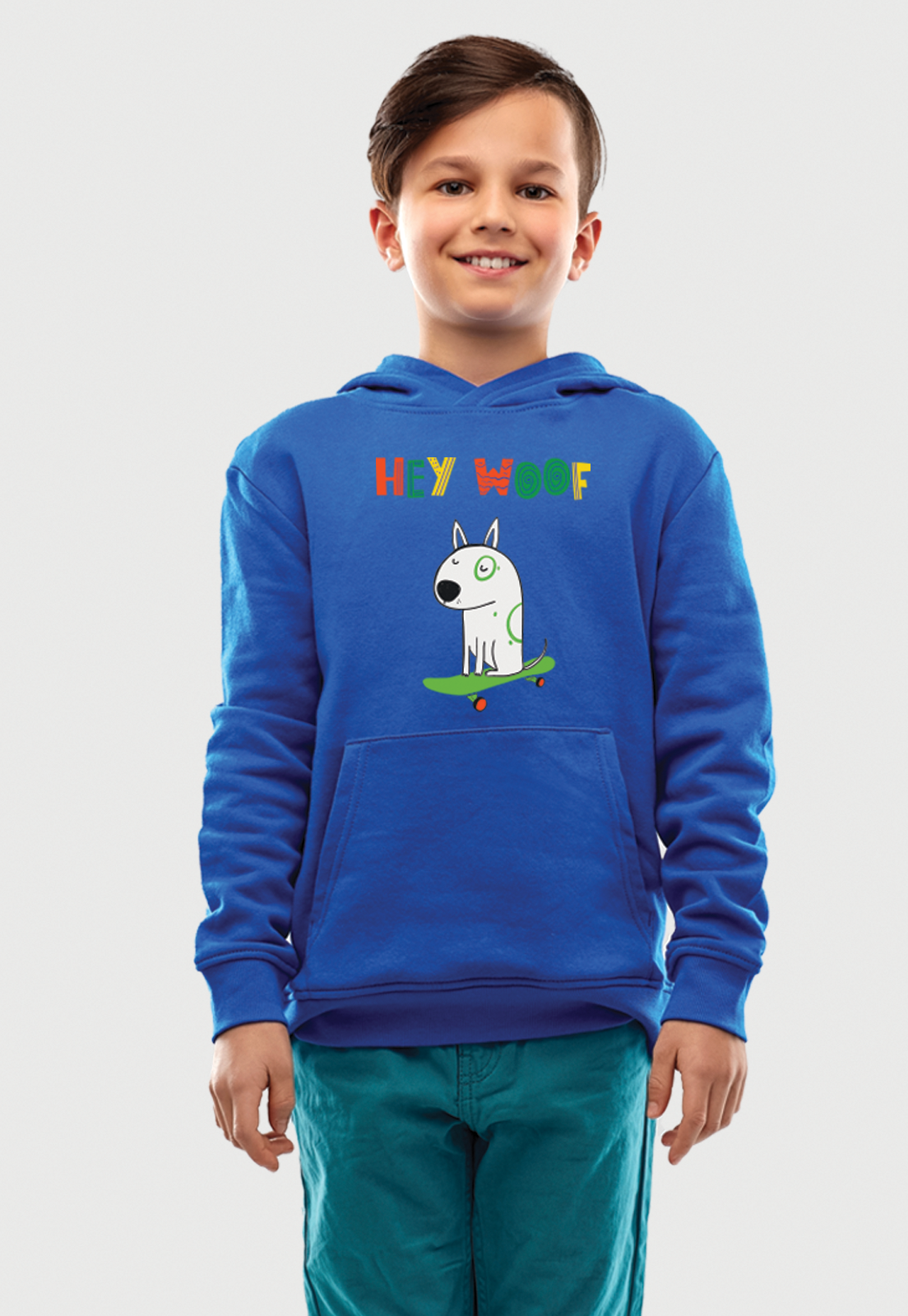Buzo hoodie para niños | saco capota | perrito en patineta | Arctic Fox