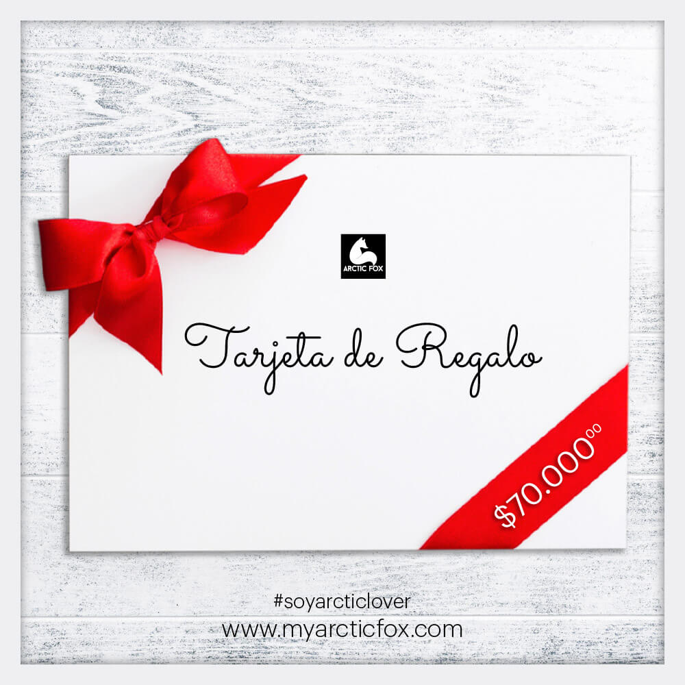 Tarjeta de Regalo Arctic Lovers por valor de $70.000 (setenta mil pesos colombianos), Arctic Fox Colombia